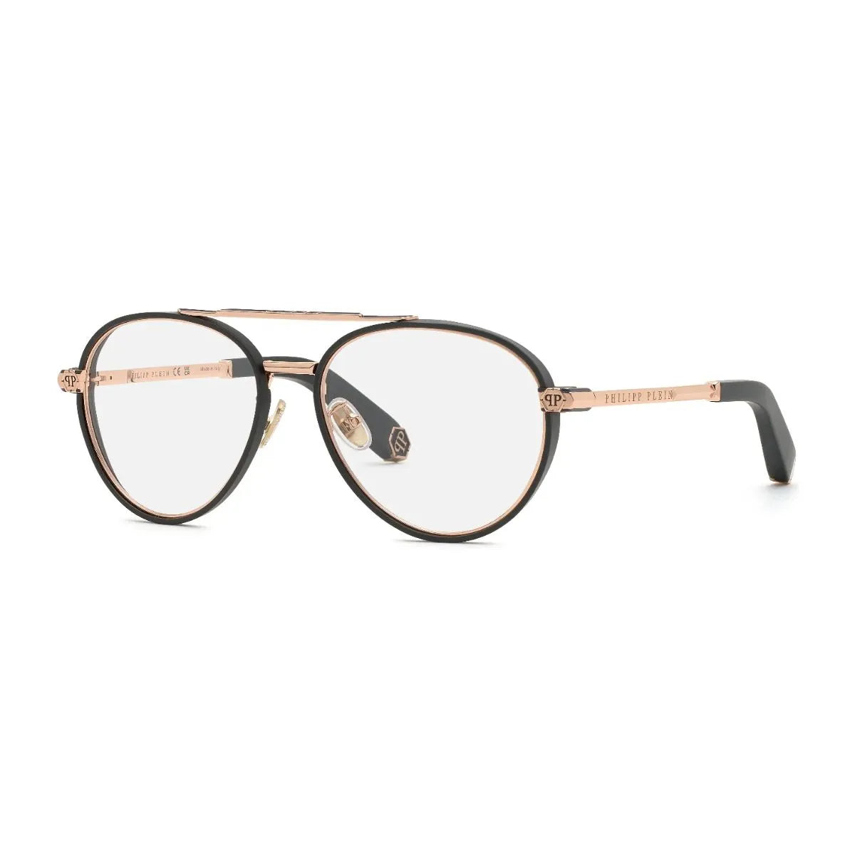 Philipp Plein men's aviator bar shaped prescription glasses VPP137 0L46 made in Italy at Optorium India