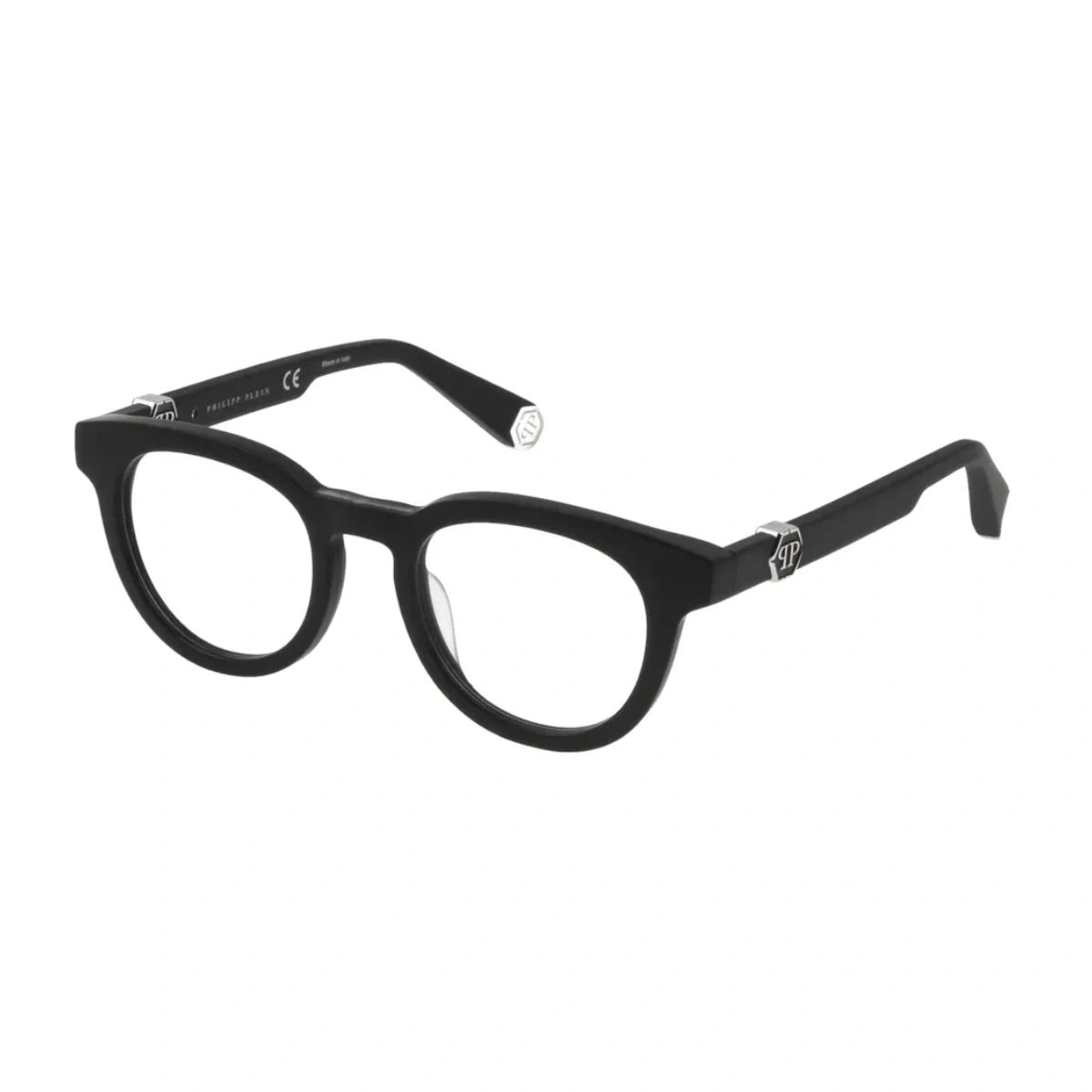 Matte Black VPP024 0703 Designer Spectacles with Branded Temples