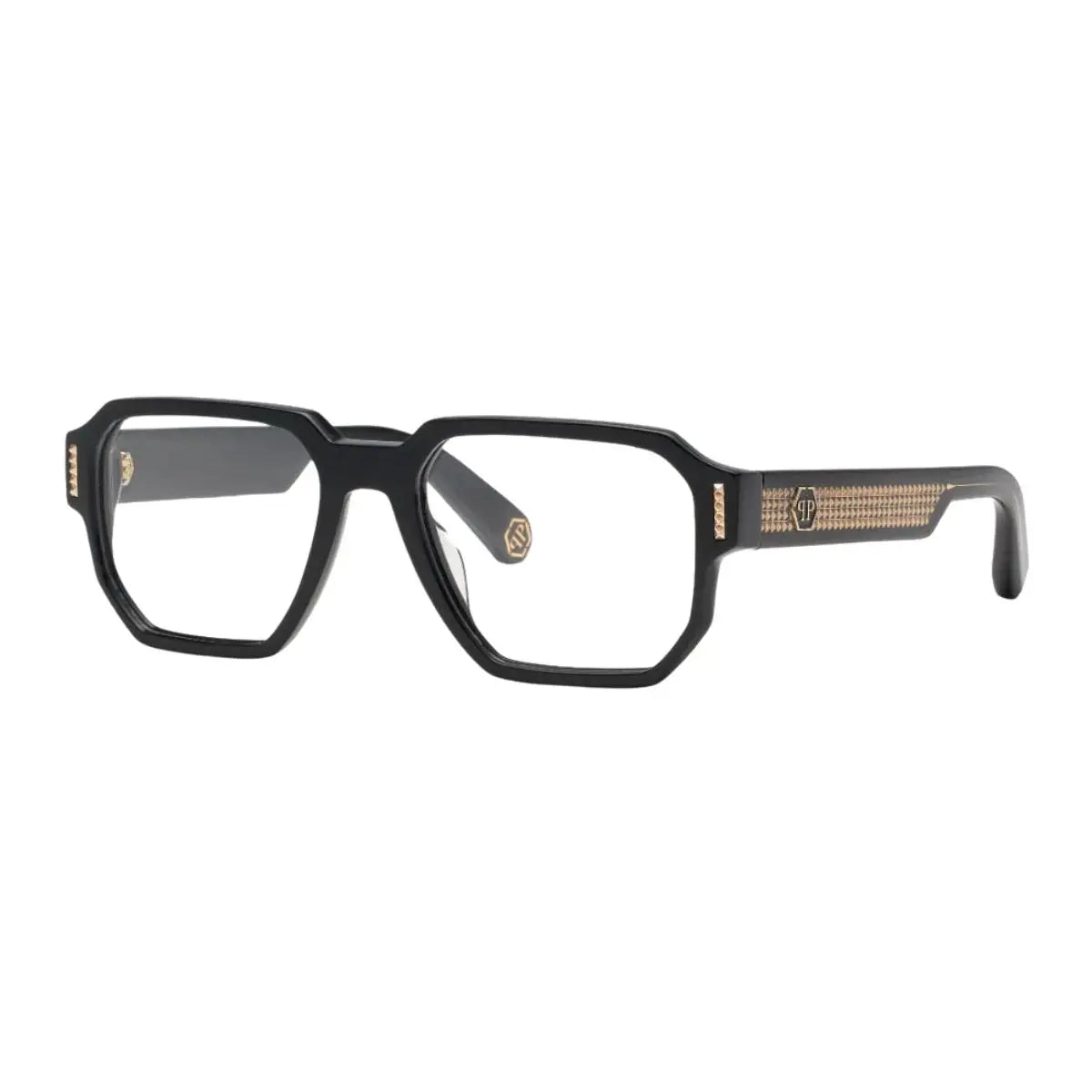 Philipp Plein glasses Frame VPP 199 700K black color optical frame with modern square shape stylish Philipp Plein eyeglasses luxury Philipp Plein eyewear collection optorium
