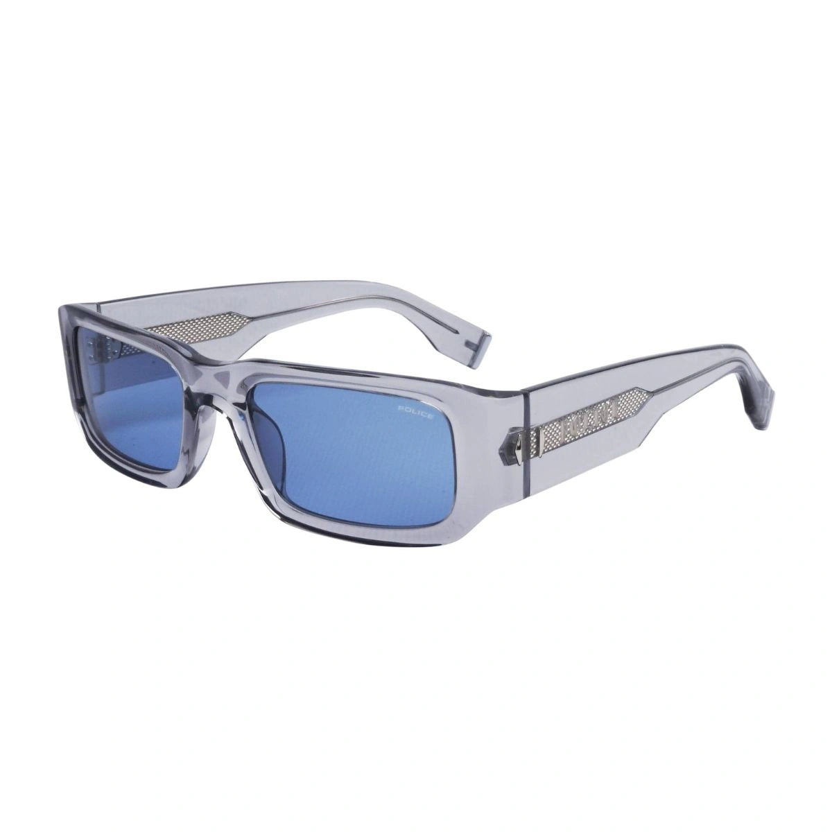 Police GOAT 6 men's rectangle acetate sunglasses with blue UV400 lenses