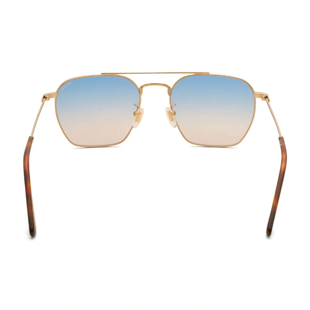 Premium Police Gold Metal Aviator Sunglasses Blue Gradient Designer Eyewear