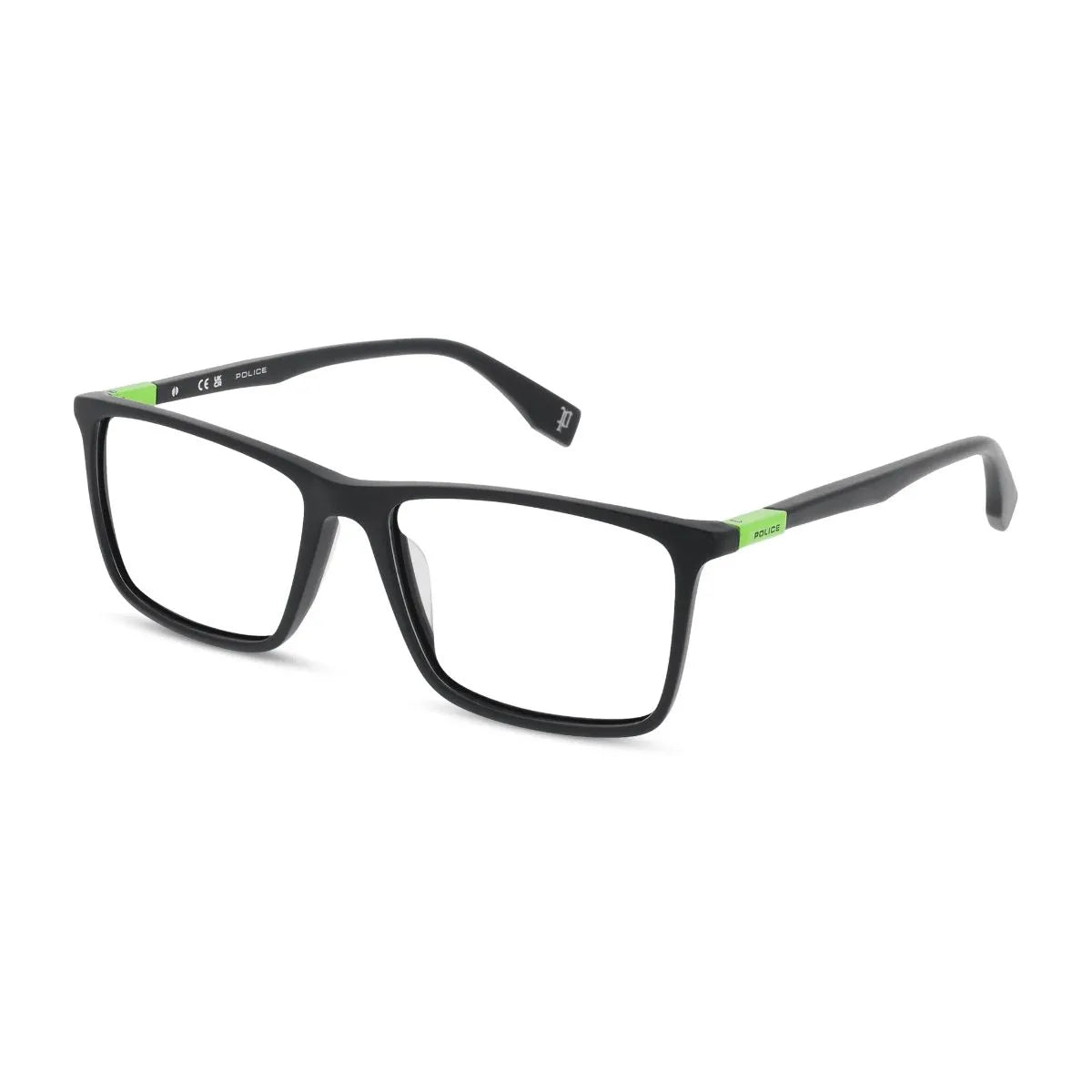 Police Playmaker 1 VPLR58K 0703 rectangle black optical frame for men at Optorium