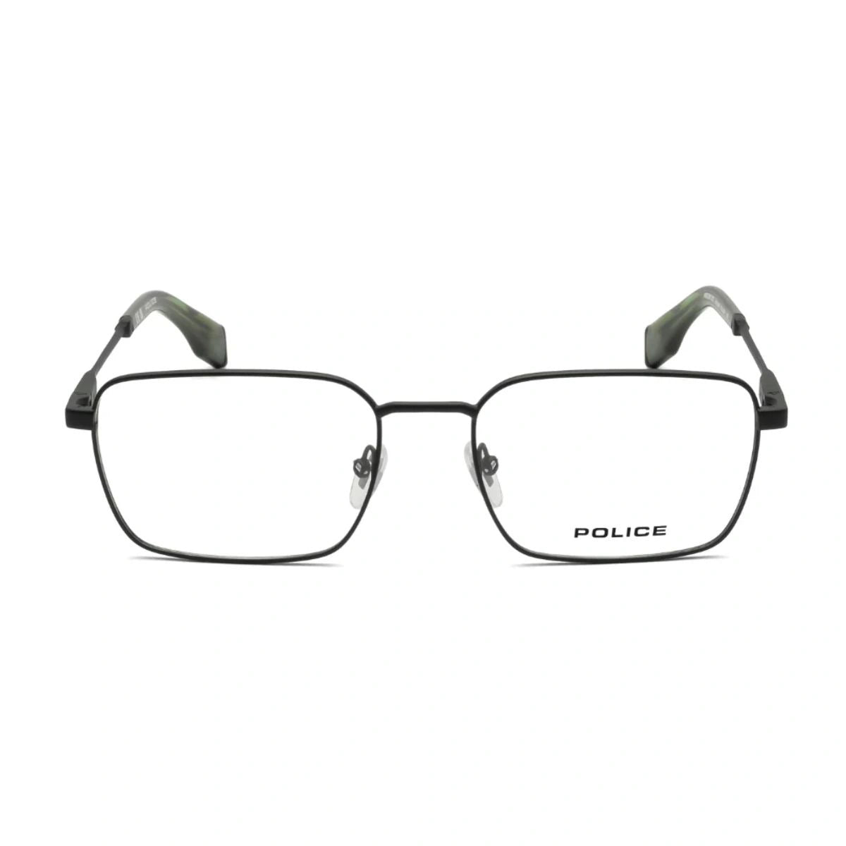 Police Mercury Lite VPLV93K 0531 matte black rectangle prescription eyeglasses