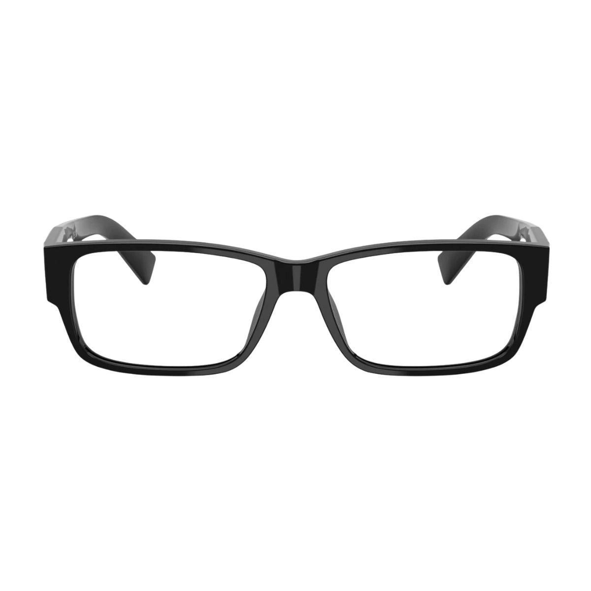 Prada Unisex VPR B09 16K-1O1 Black Rectangle Full-Rim Optical Frame Eyeglasses