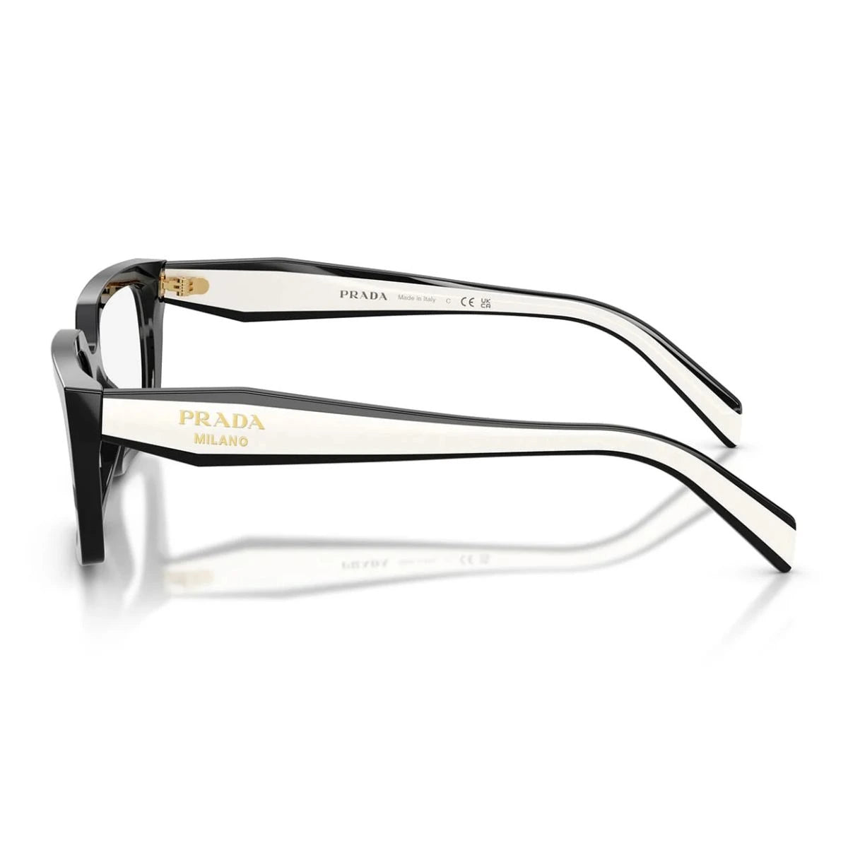 Prada full frame eyeglasses VPR 19W 1AB-1O1 for women at Optorium