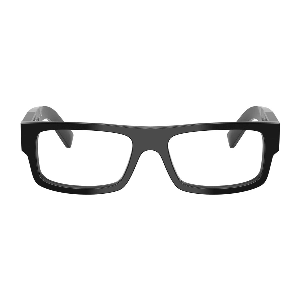 Prada Unisex VPR D06 16K-1O1 Black Rectangle Optical Frame Eyeglasses