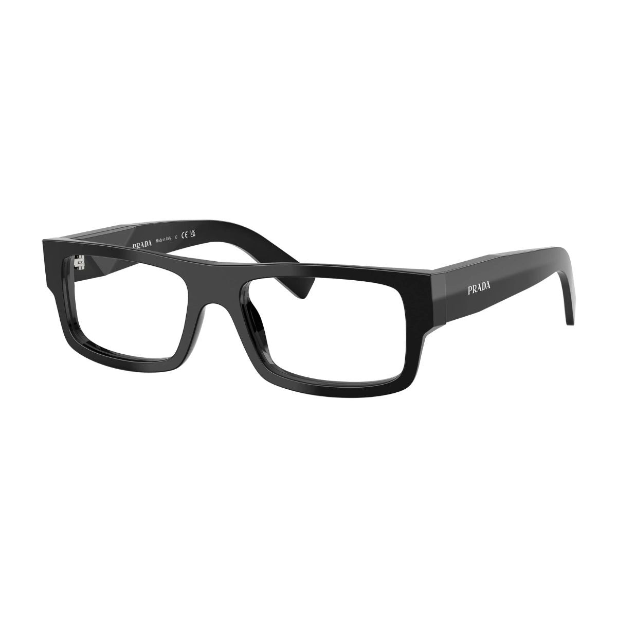 Authentic Prada VPR D06 Black Full-Rim Rectangle Optical Frame Unisex