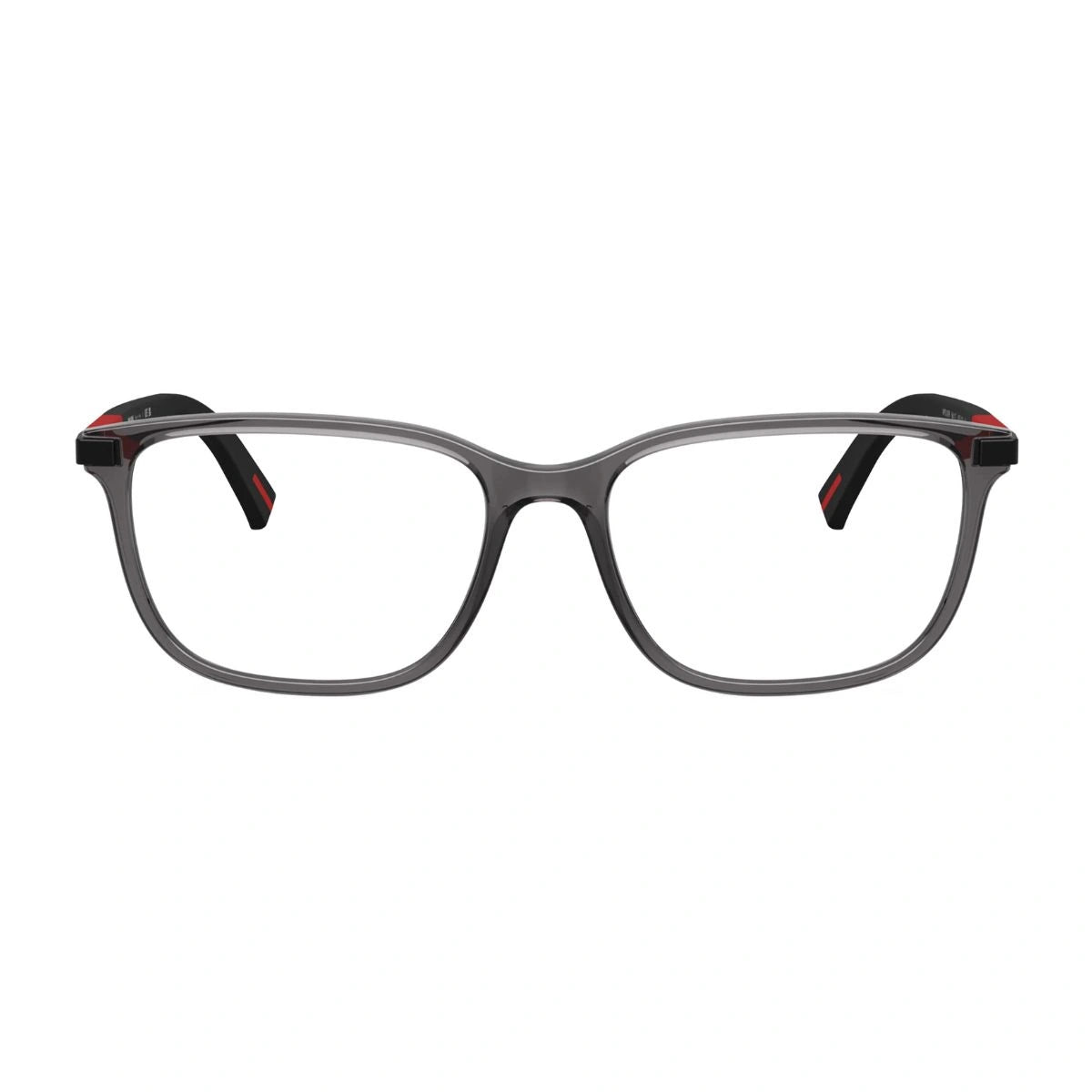 Prada Linea Rossa VPS 02R 01D-1O1 transparent grey square optical frame front