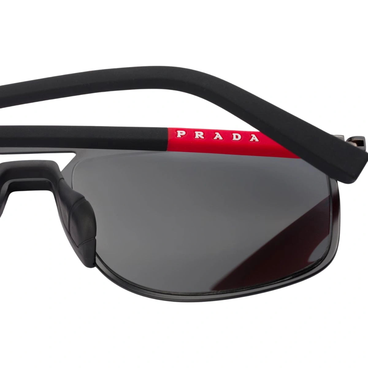 Prada PS B51S luxury aviator sunglasses with mirror blue red lenses