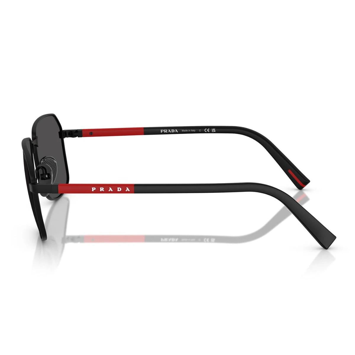 Branded Prada Linea Rossa UV protection sunglasses SPS A51 1BO-06F at Optorium