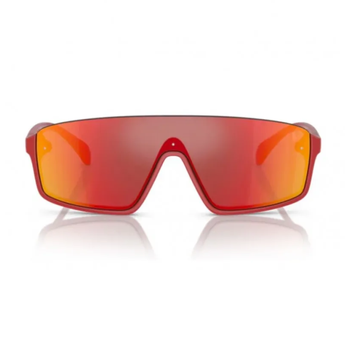 Ralph Lauren Polo PH4211U 6091/6Q red shield sunglasses – stylish unisex eyewear for men & women. Shop premium luxury sunglasses online at Optorium.