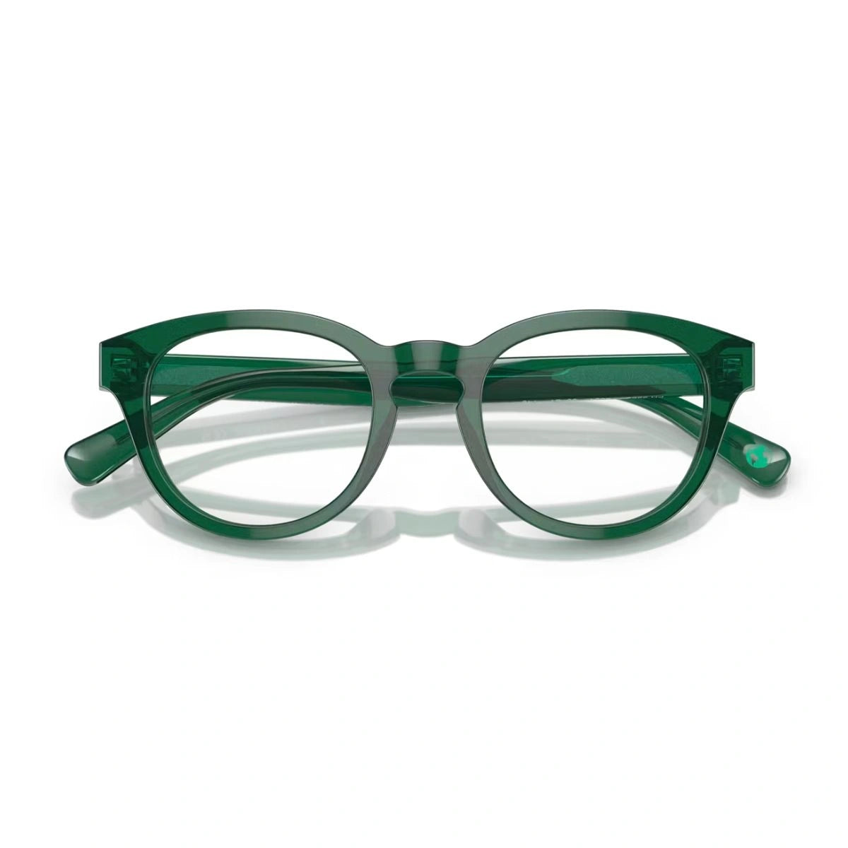 Unisex Polo Ralph Lauren transparent green designer eyewear