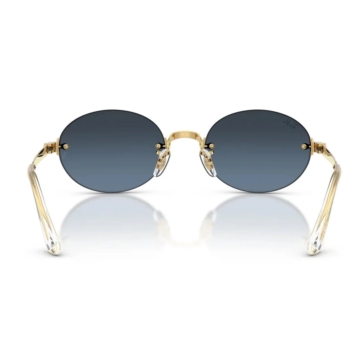 Ray-Ban RB3929 designer oval shades with polished gold metal frame