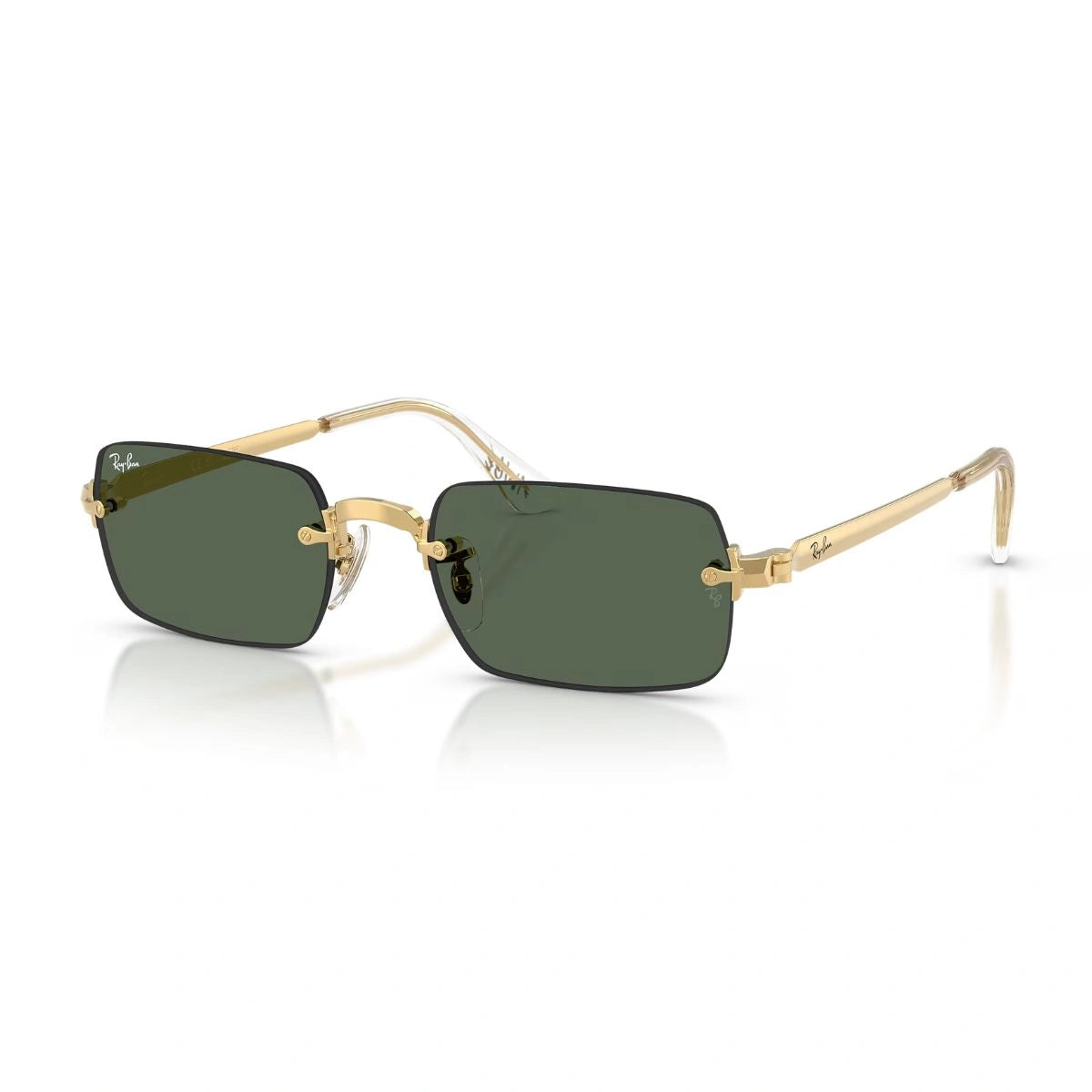 Luxury Ray-Ban RB3928 001/71 Dark Green UV Protection Gold Sunglasses