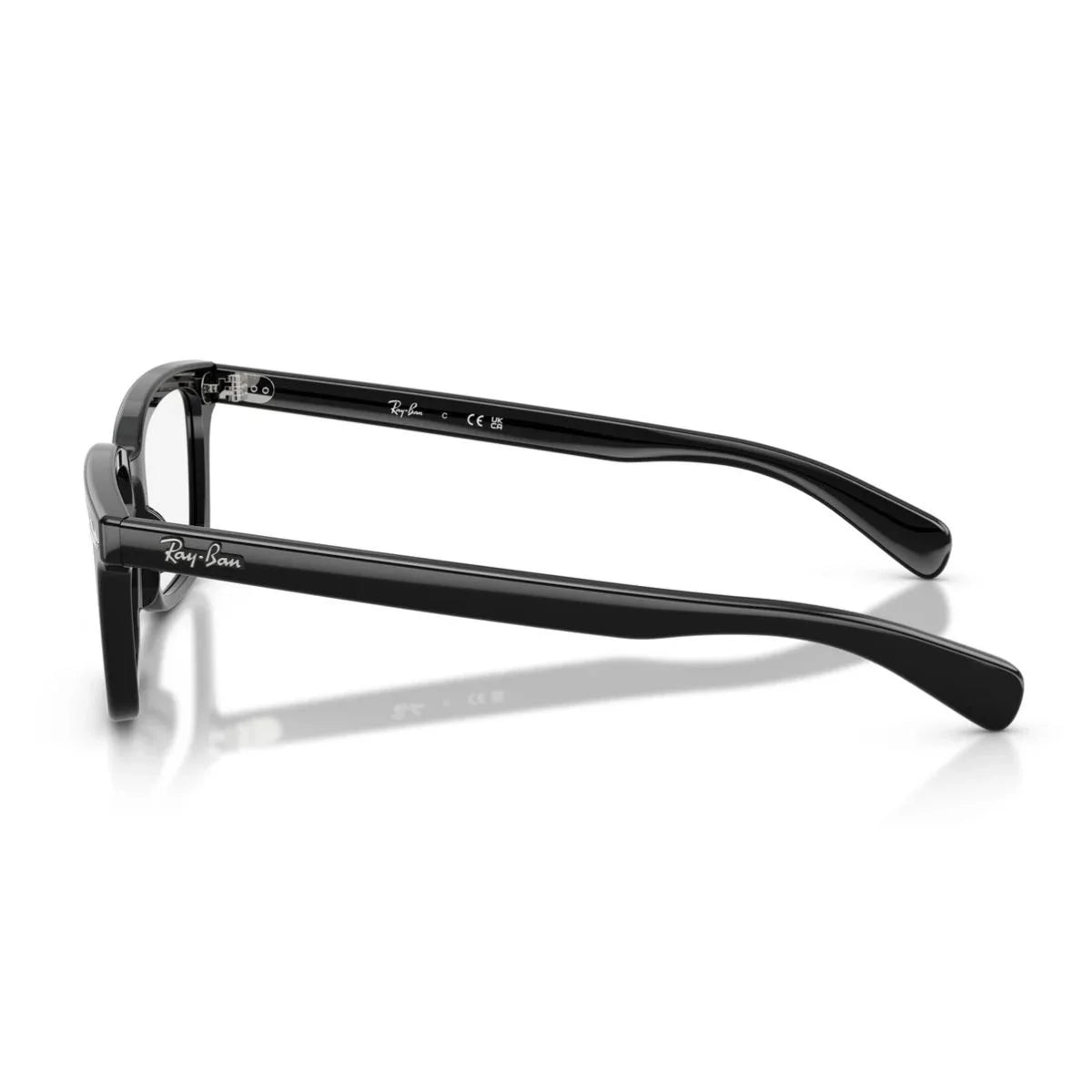 Sleek Ray-Ban Brunel RB5534 2000 black rectangular optical frames