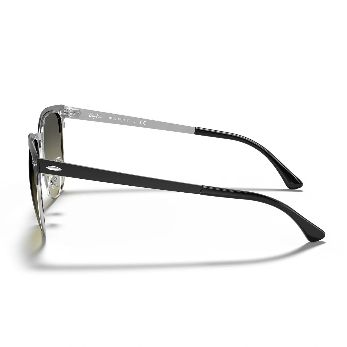 Showcase Clubmaster Metal RB3716 black silver gradient lens eyewear