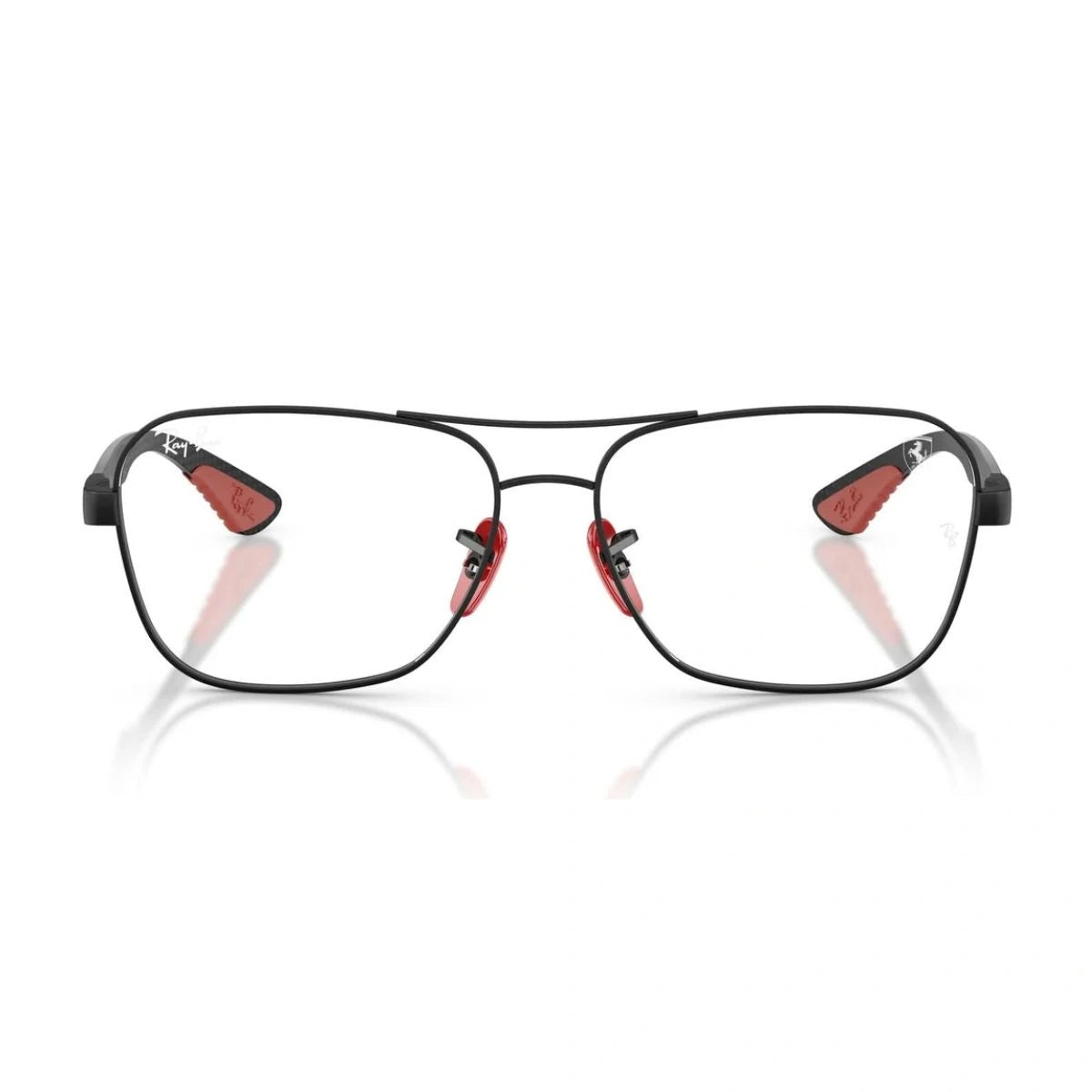 Explore Ray-Ban Ferrari RB8436M F002 black metal eyeglasses front view