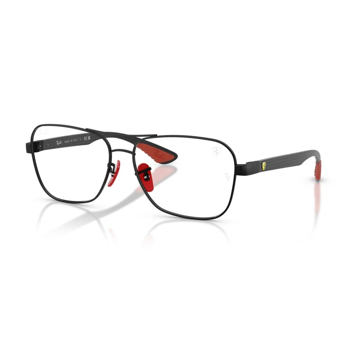 Discover Scuderia Ferrari RB8436M F002 square prescription glasses angled