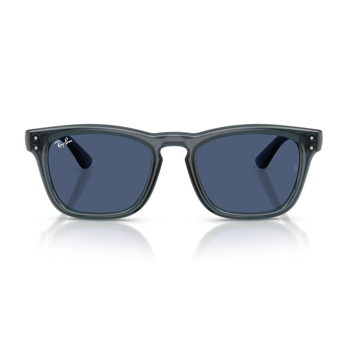 Ray-Ban RB2238 6897/80 transparent blue square sunglasses with blue lenses