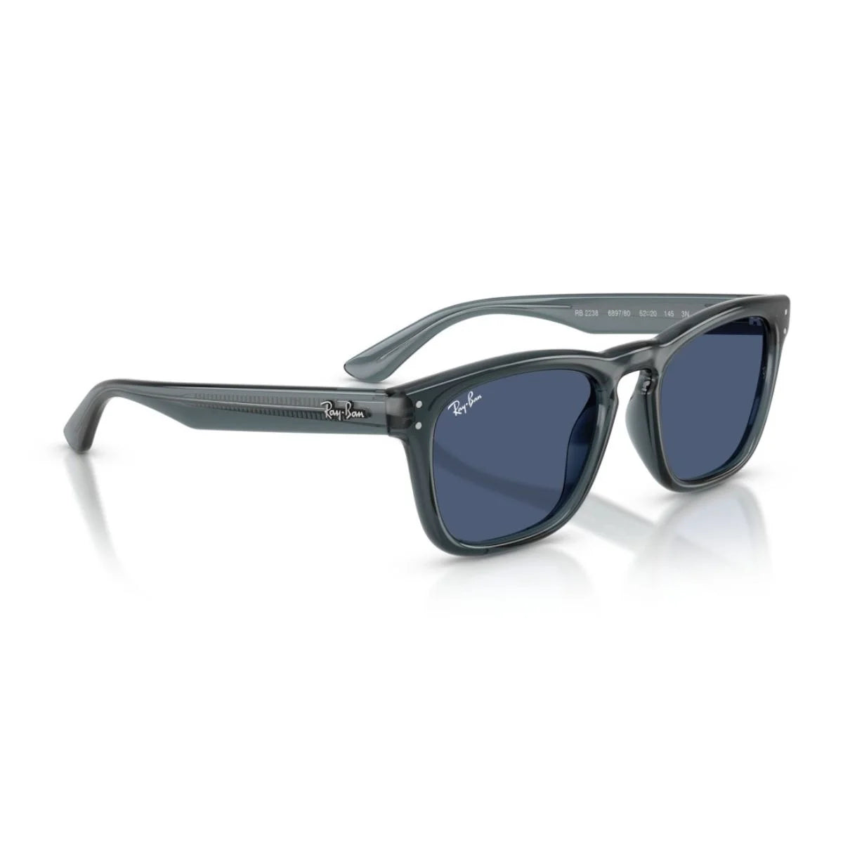 Discover Ray-Ban RB2238 unisex sunglasses with solid blue UV-protection lenses