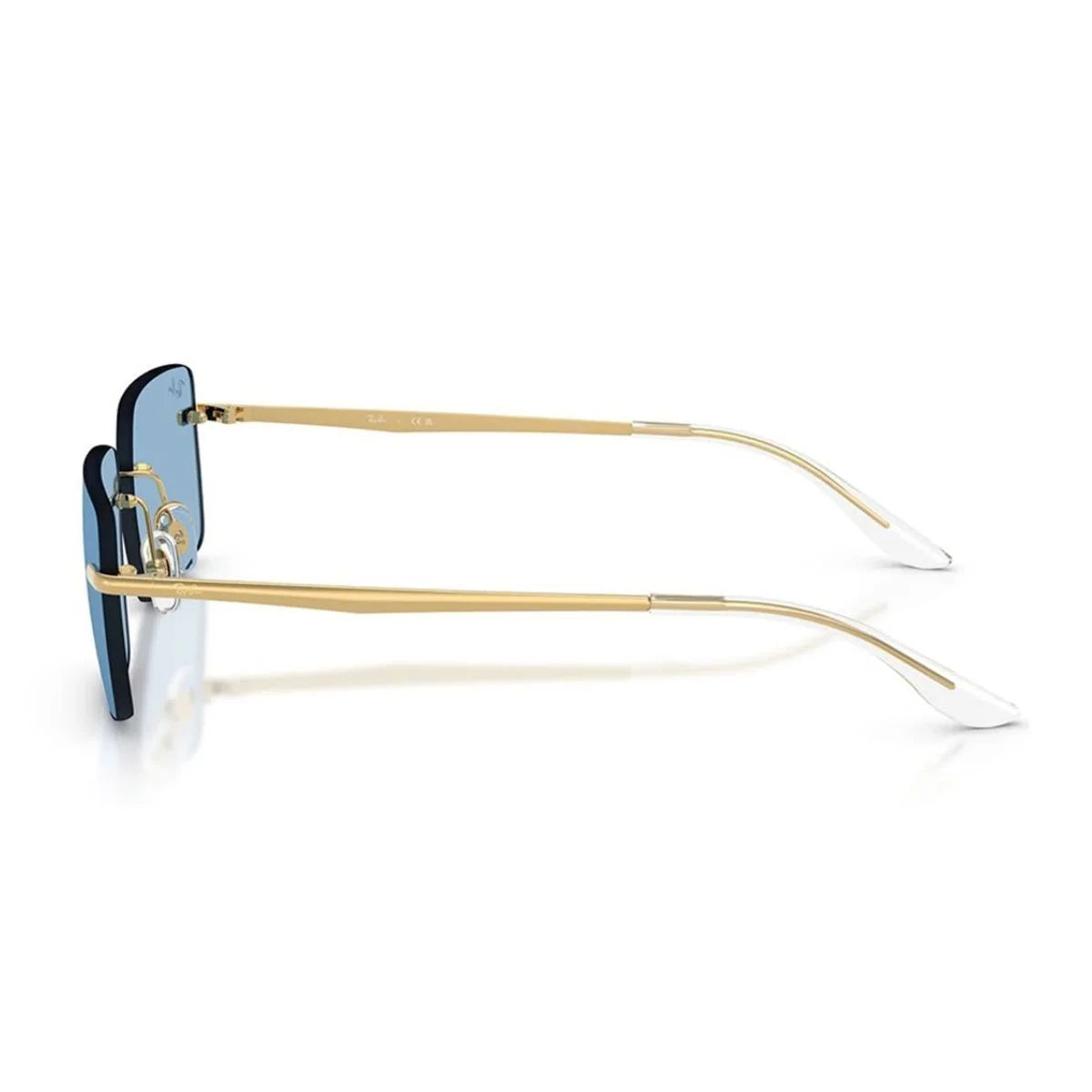 Contemporary Ray-Ban RB3786I 001/72 sunglasses with light blue lenses