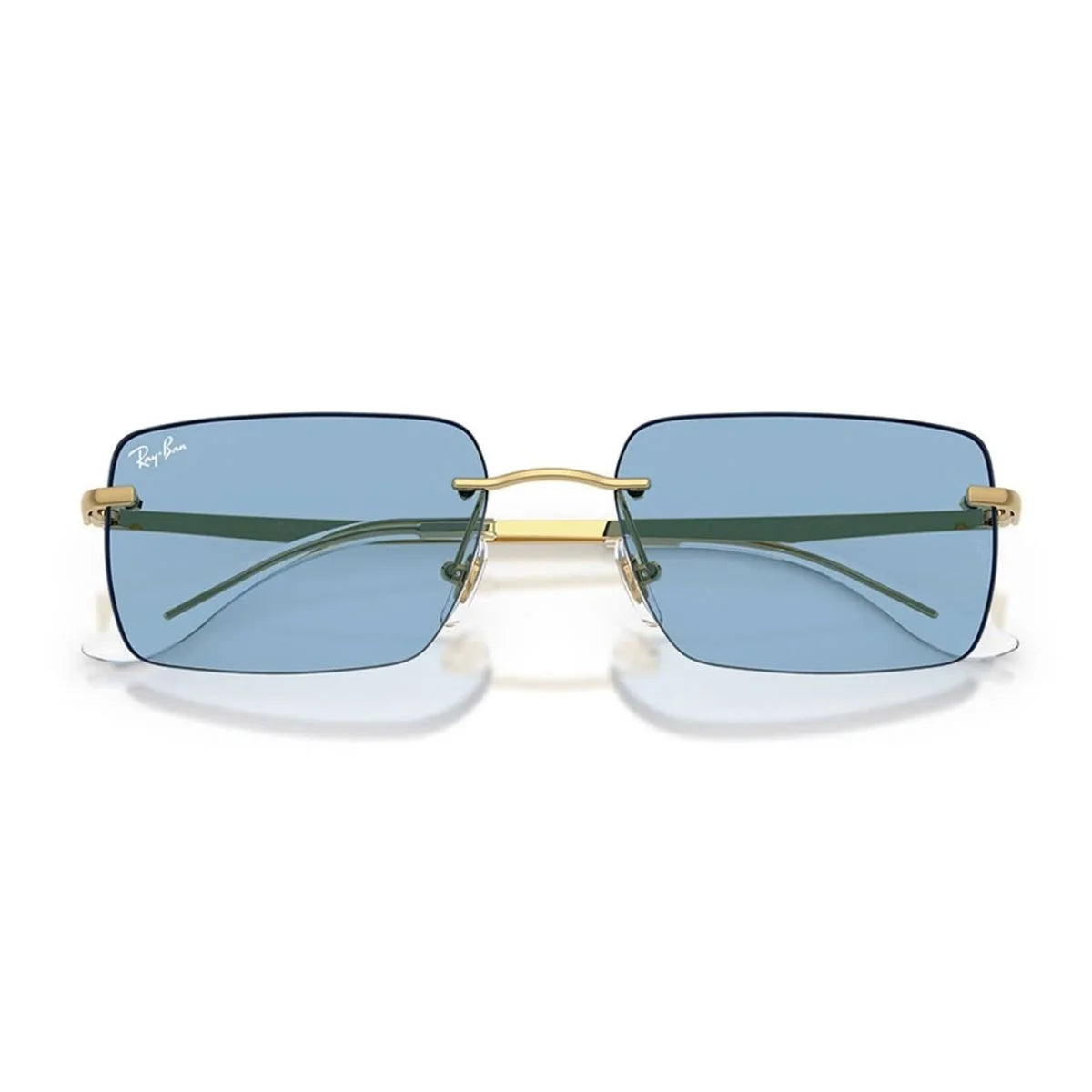 Sleek Ray-Ban RB3786I 001/72 rimless eyewear with a gold metal bridge