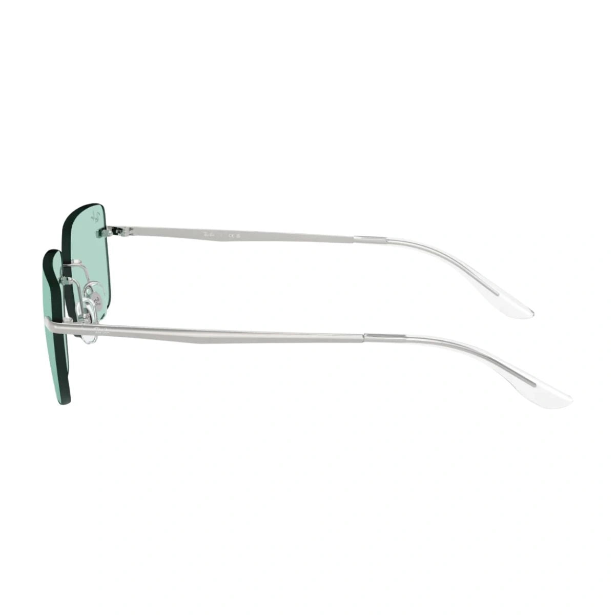 Stylish Ray-Ban rimless sunglasses RB 3786I 003/65 with silver colour temples at Optorium