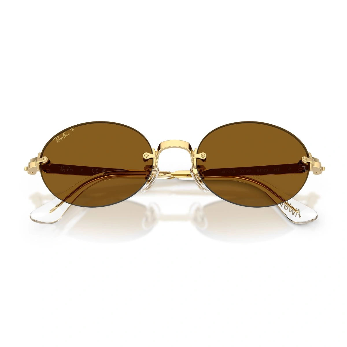 Stylish Ray-Ban A$AP RB3929 Brown Lens Eyewear with Premium Gold Metal Frame