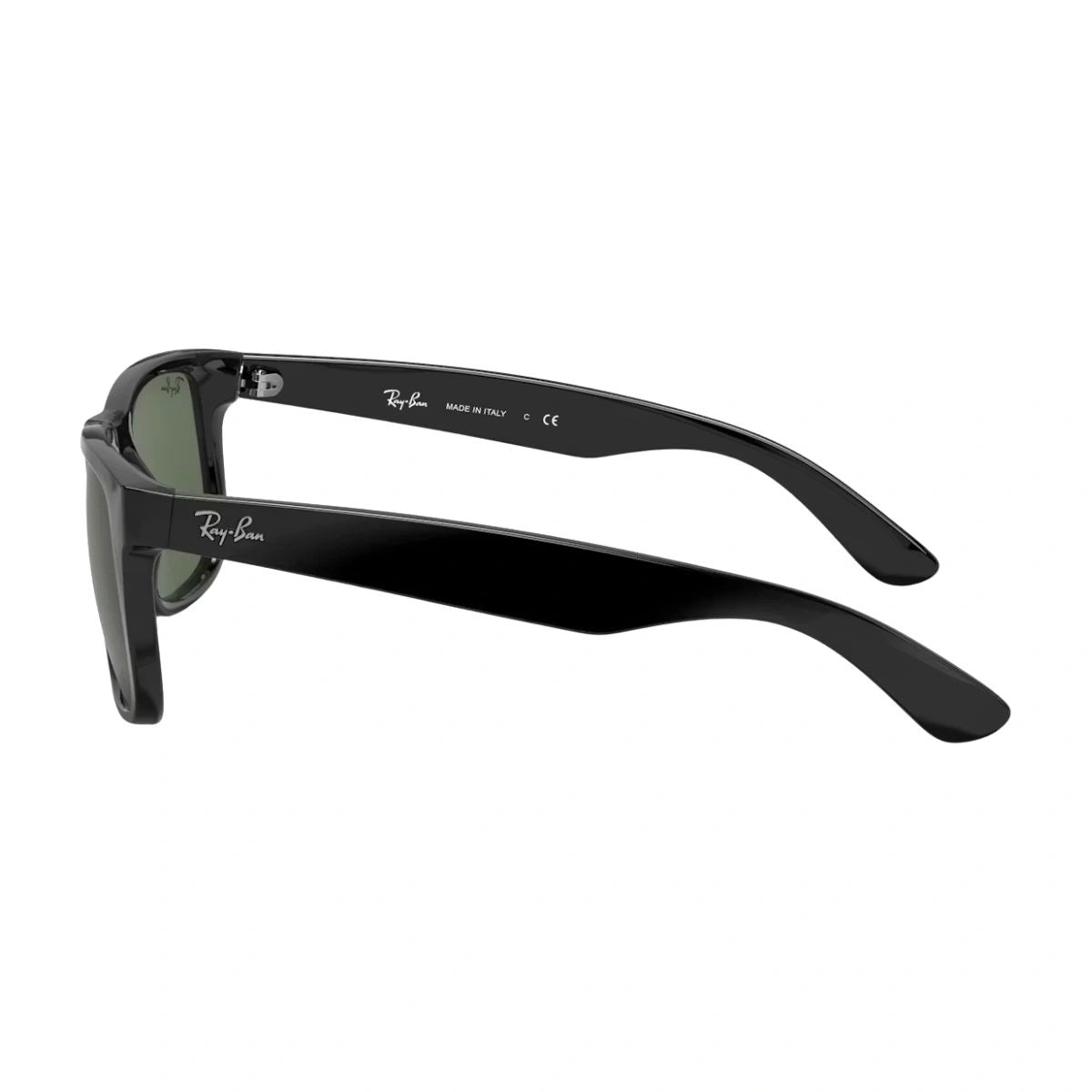 Ray-Ban Justin shades UV protection light green lens closeup