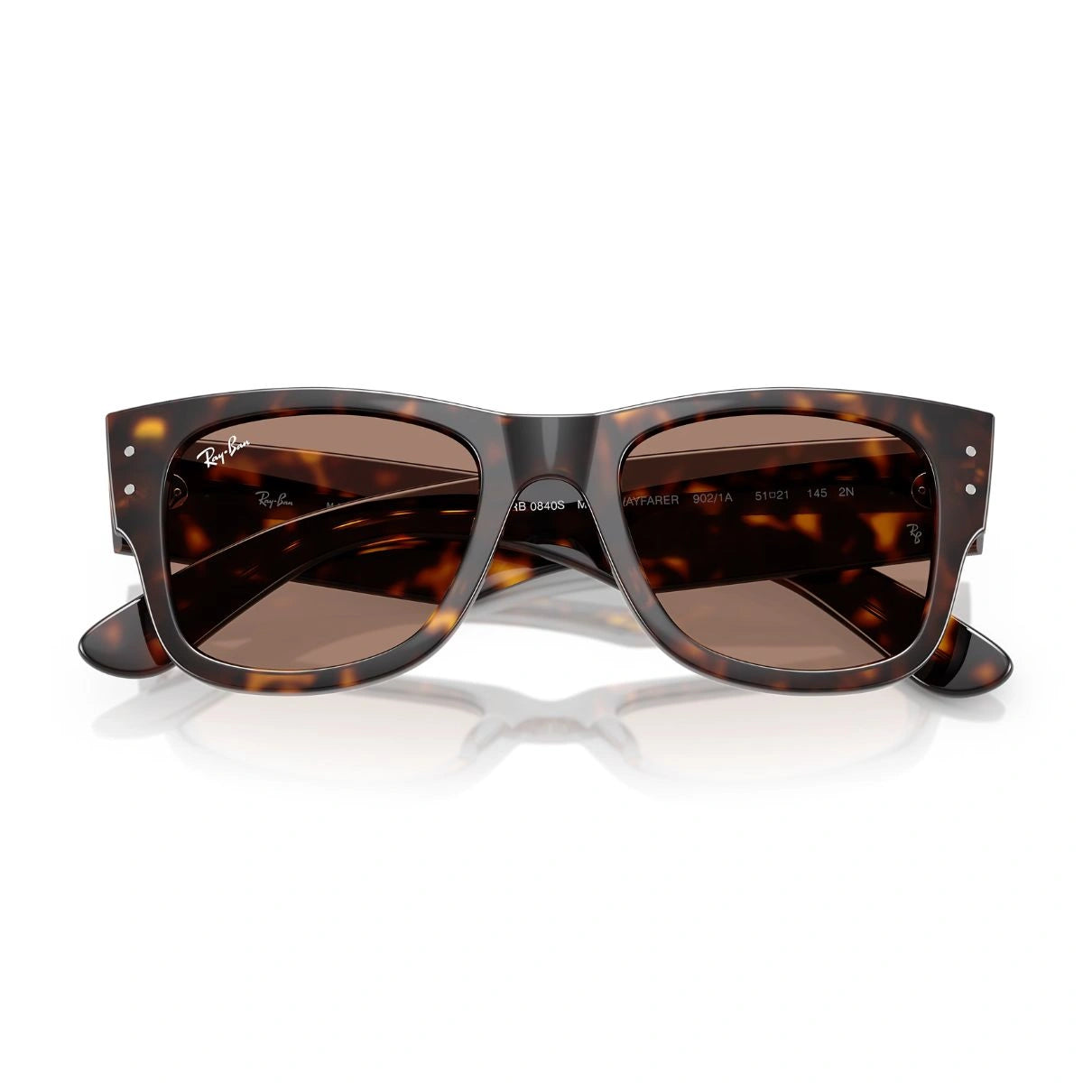 Luxury RayBan Mega Wayfarer Stylish Brown Shades with Havana Acetate Frame