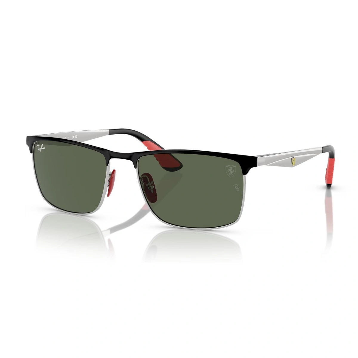 Ray-Ban Ferrari RB3726-M unisex sunglasses in black silver metal frame