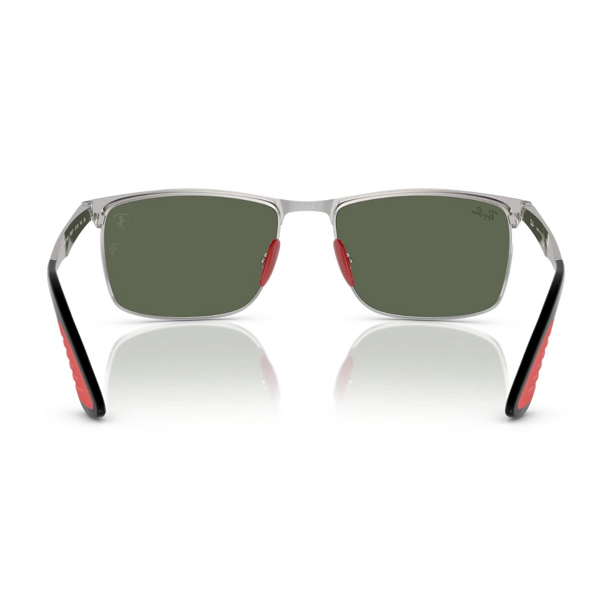 Stylish RB3726-M Ferrari sunglasses with red nose pads and metal frame