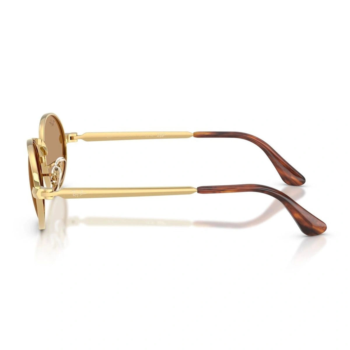 RayBan RB3931 stylish gold frame sunglasses with dark Havana temple tips