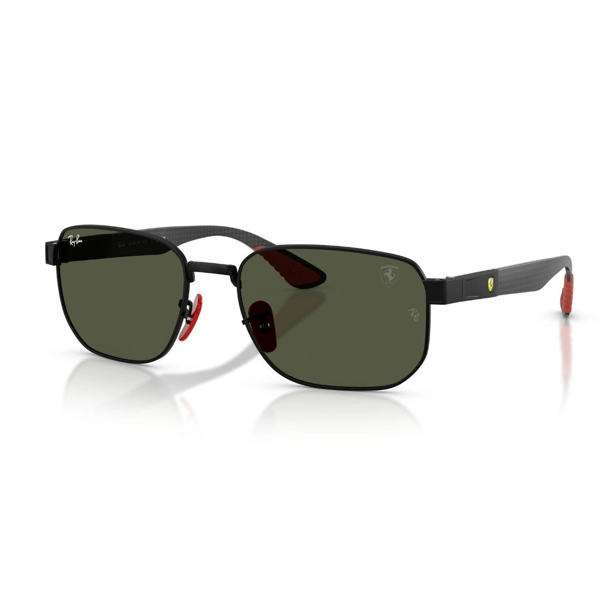 Luxury Ray-Ban Ferrari designer sunglasses with UV protection green lenses