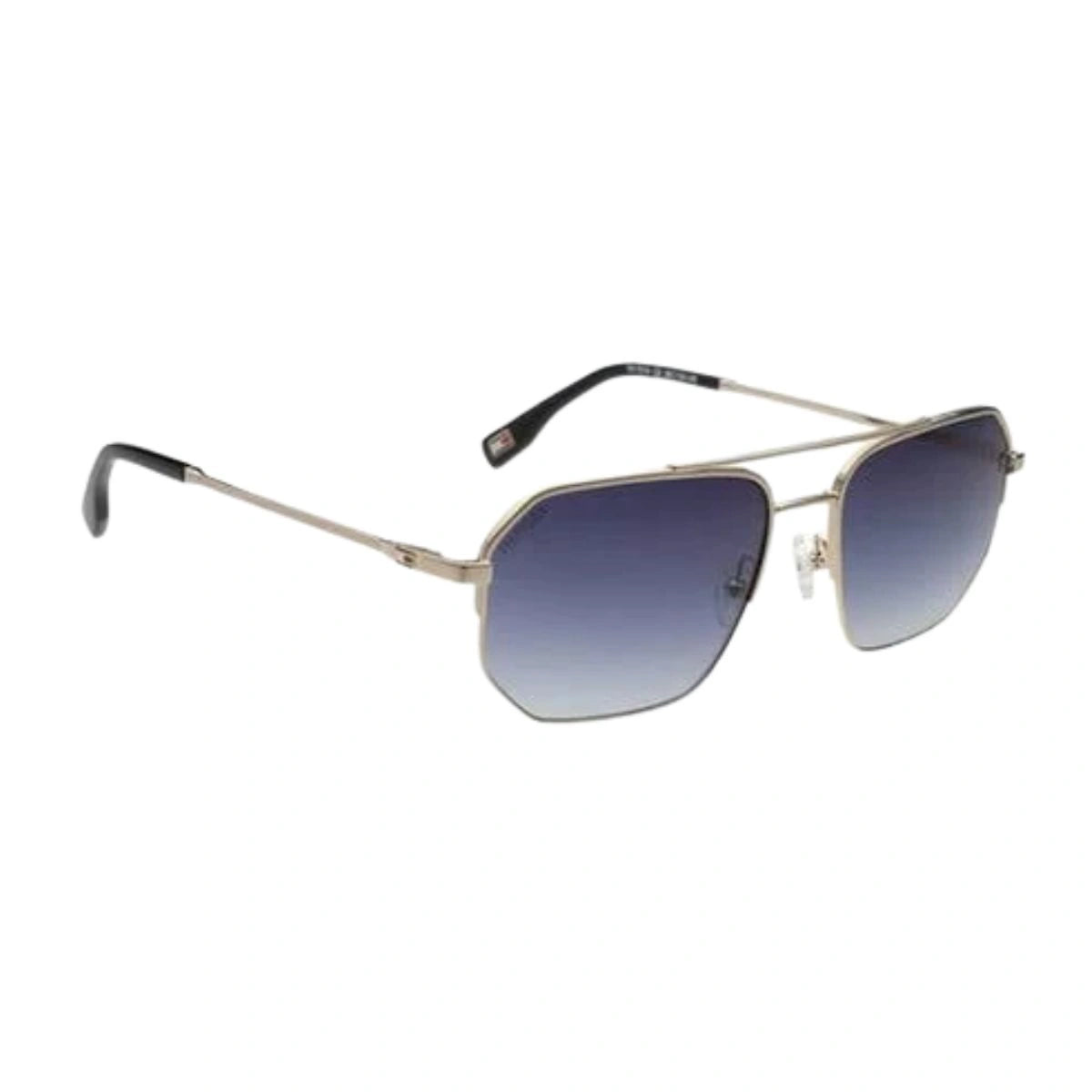 Exclusive Tommy Hilfiger TH7214 C5 gold metal aviator shades with signature temples