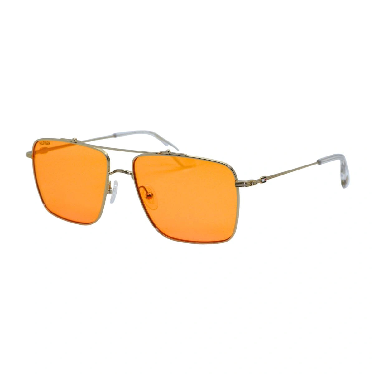 Authentic Tommy Hilfiger TH7216 C5 gold aviator goggles with orange UV protection
