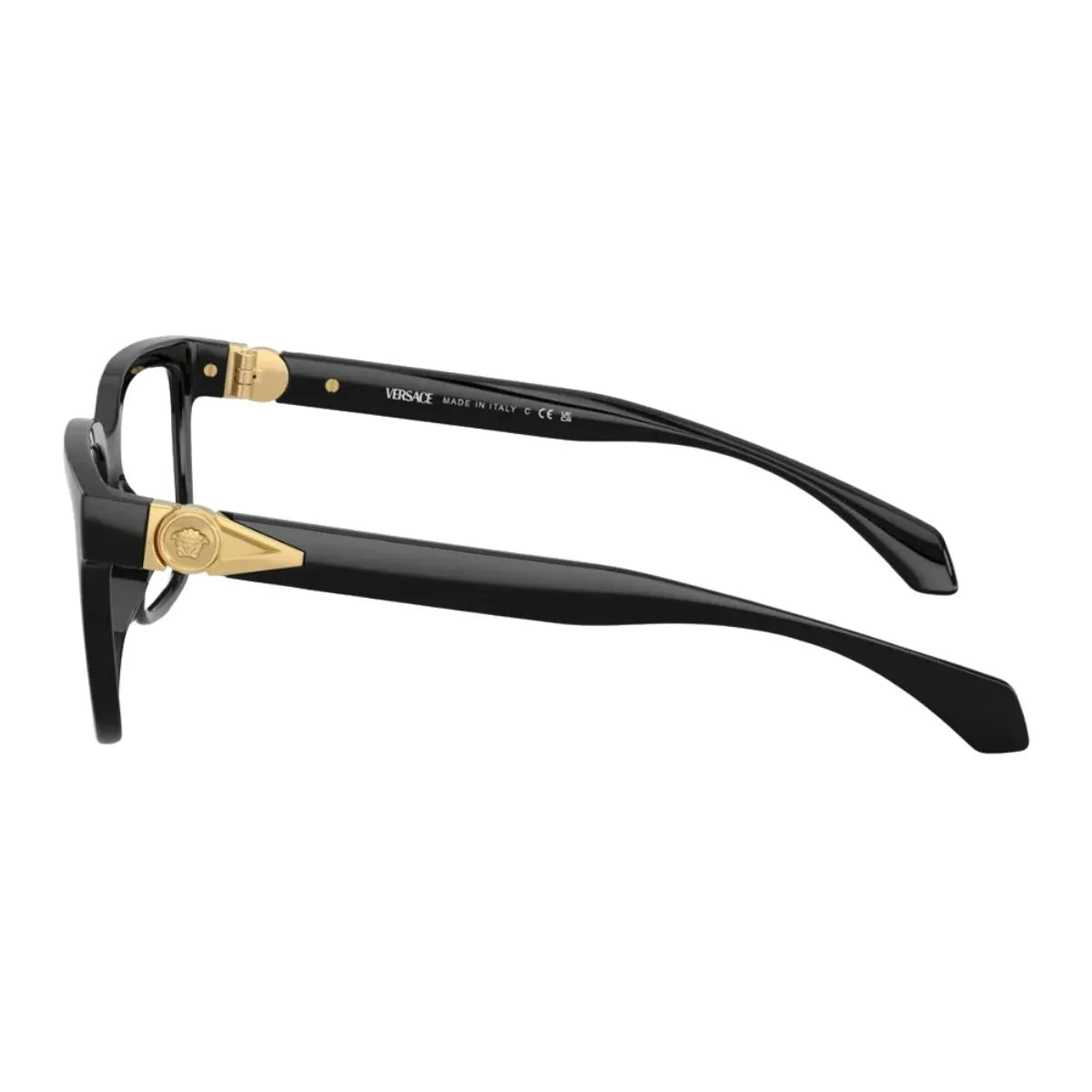 Luxury Versace mens square shaped eyeglasses in black colour 3377-U GB1 at Optorium