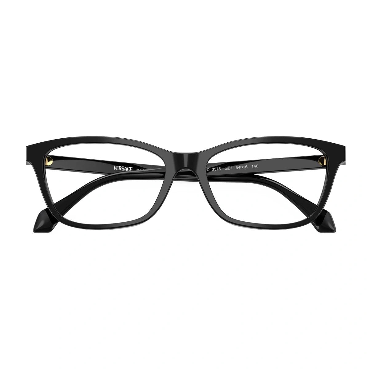 Versace MOD.3375 designer black acetate eyeglasses with signature temple logo