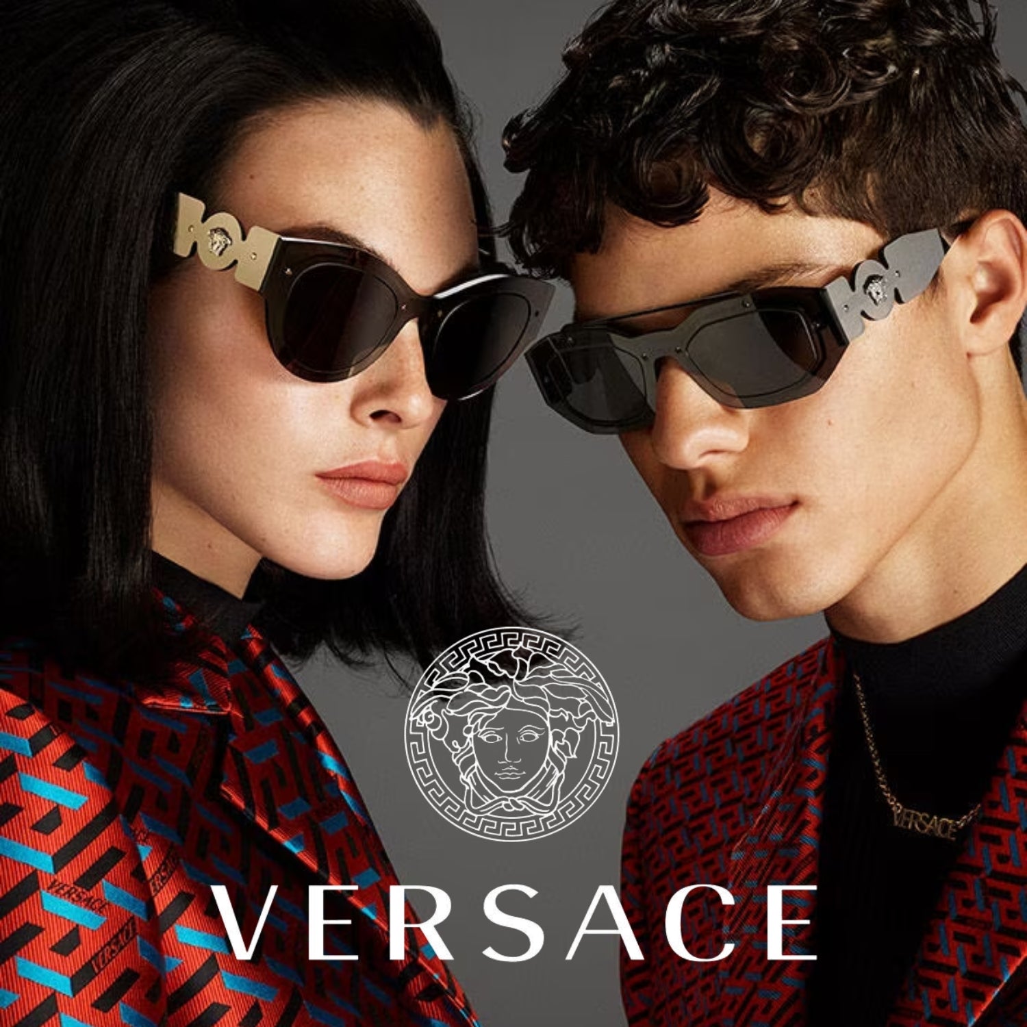 "Versace sunglasses for men and women - stylish eyewear by Optorium, offering fashionable opticals for both genders."