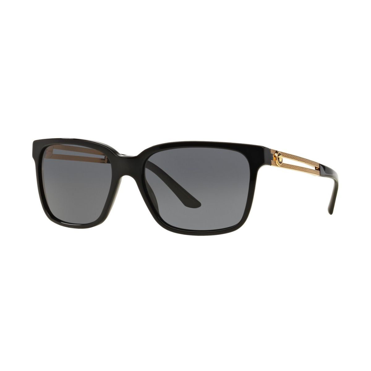 "Versace 4307 GB1/87 Sunglasses for Men and Women at Optorium. Shop now for stylish black and gold shades."