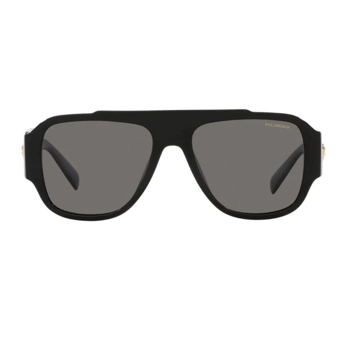 Discover Versace VE4436U GB1/81 square sunglasses for men with polarized grey lenses, designed for fashion. Shop authentic Versace eyewear now at optorium.