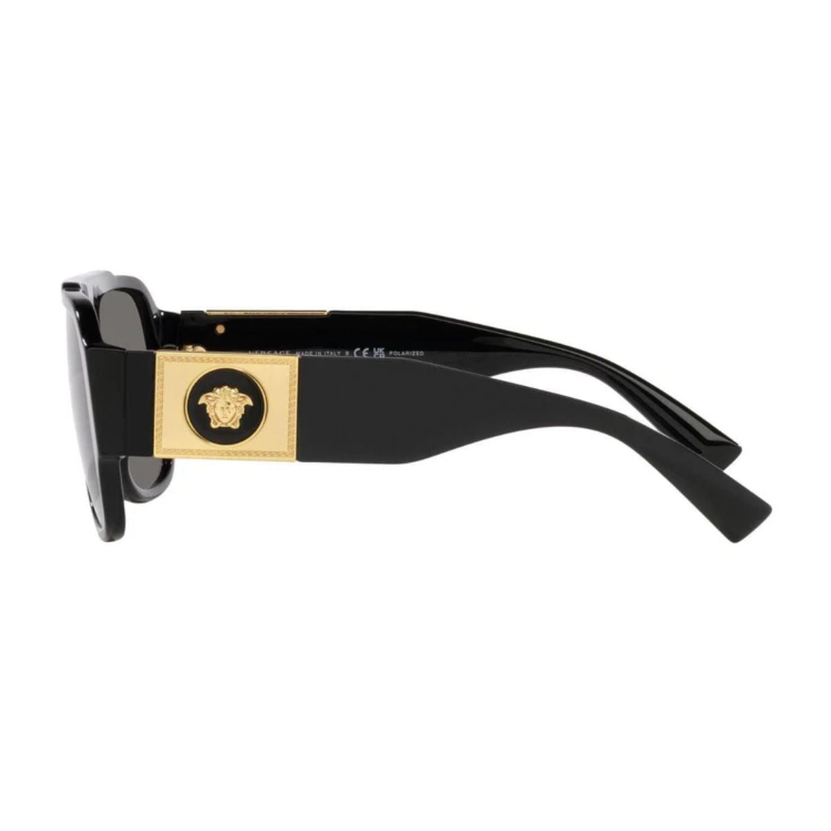 Versace 4436U polarized sunglasses in black with grey lenses offer premium style and vision clarity for men. Find authentic Versace VE4436U eyewear today at optorium.