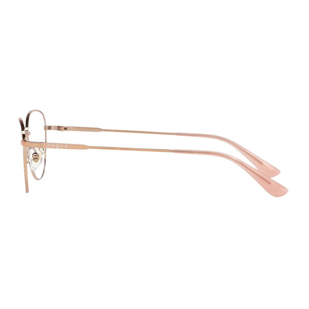 Vogue women's oval-shaped prescription glasses in rose gold at optorium