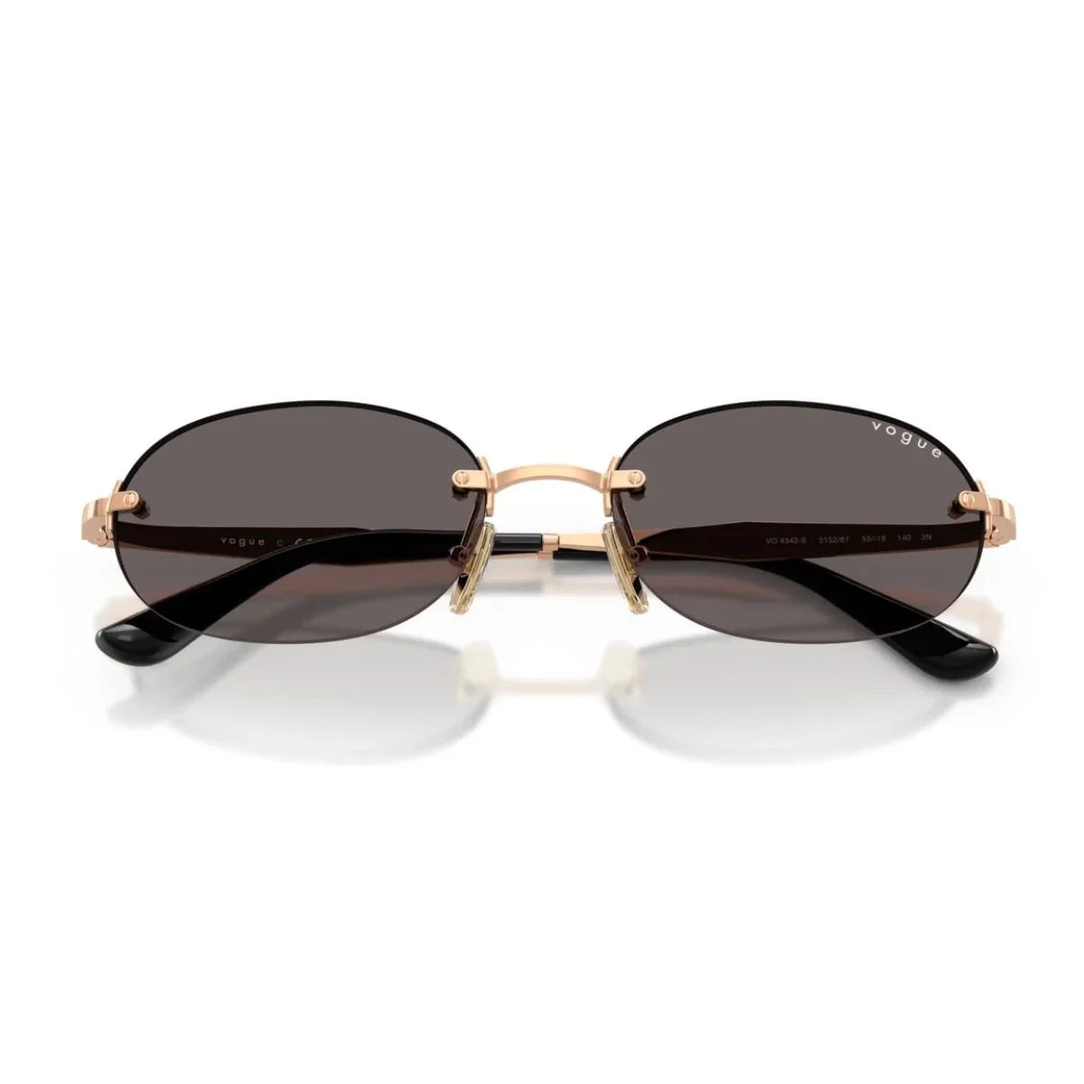 Stylish Vogue VO4342S 515287 rose-gold metal sunglasses for women