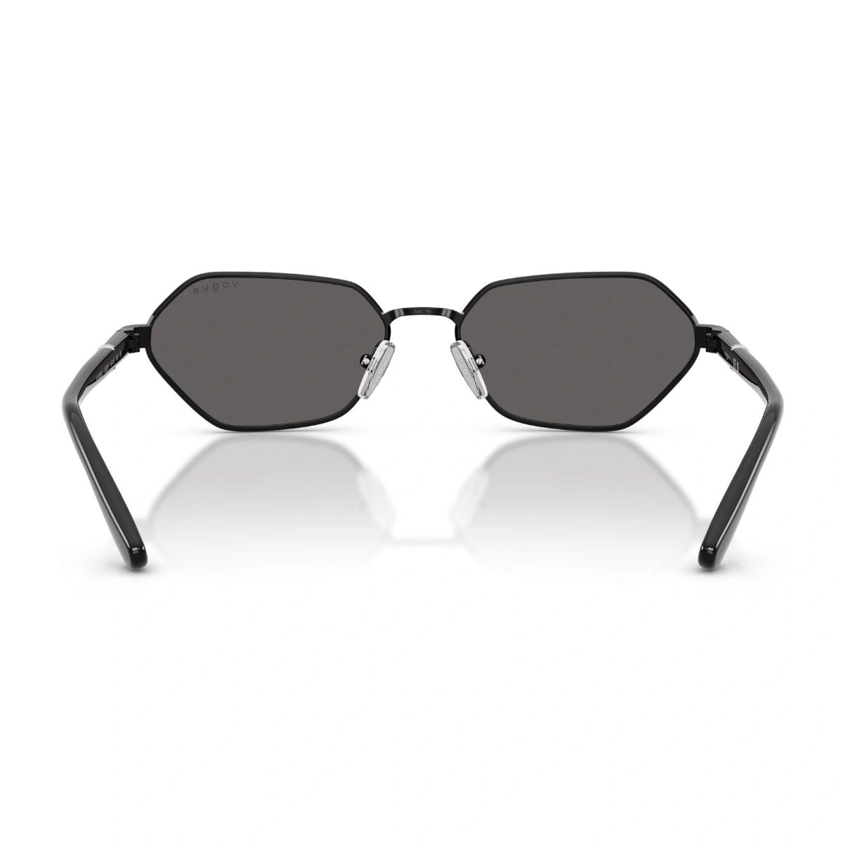 Vogue black geometric women's sunglasses with scratch-resistant lenses