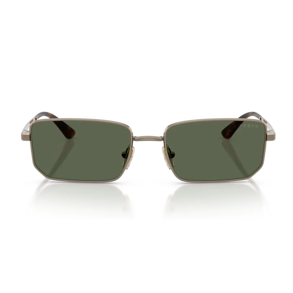 ogue VO4352S 513871 light brown geometric sunglasses with green lenses