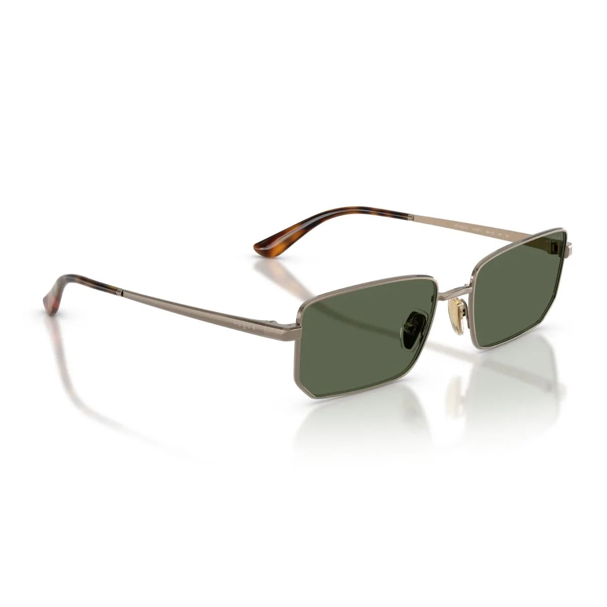 Light brown Vogue VO4352S 513871 sunglasses with dark Havana temple tips