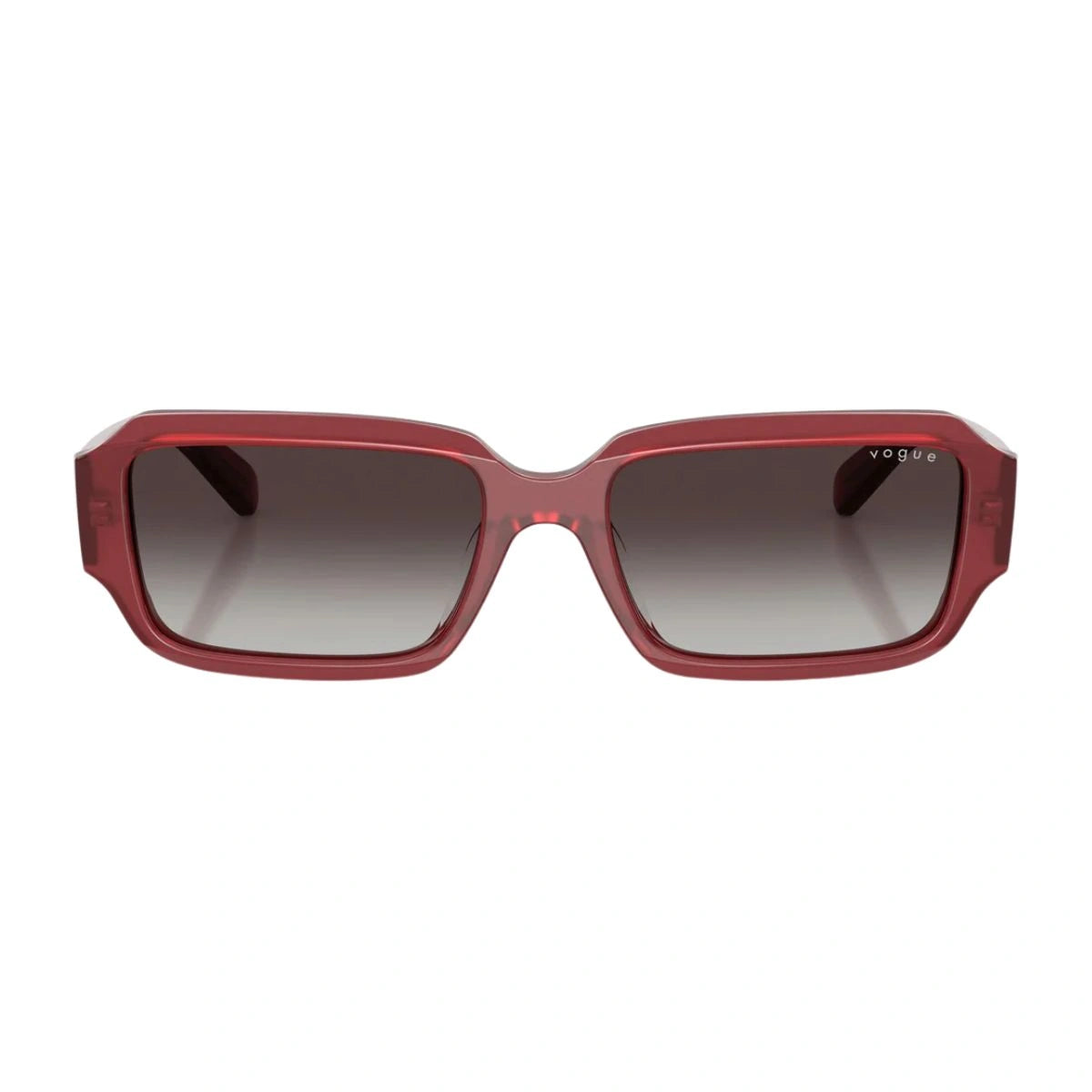 Vogue VO 5693-SU 32818G maroon rectangle sunglasses for women at Optorium