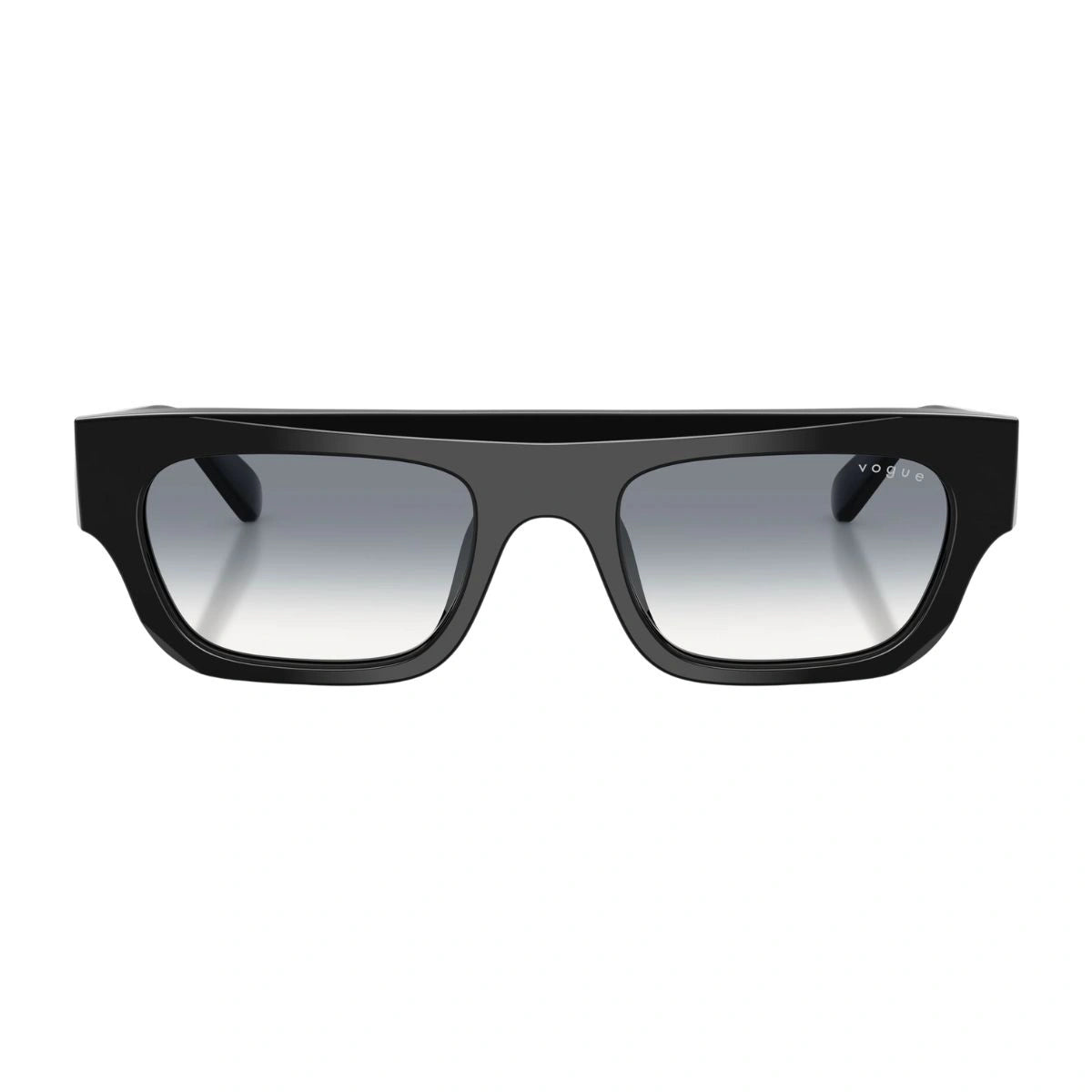 Vogue VO 5694-SU W44/79 black rectangle sunglasses with blue gradient lenses at Optorium
