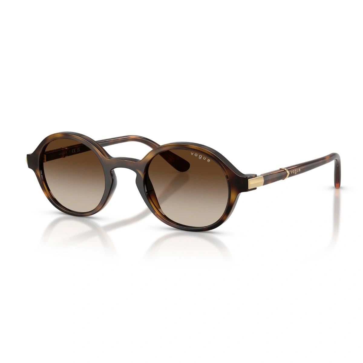 Explore VOGUE W65613 brown gradient round designer eyewear